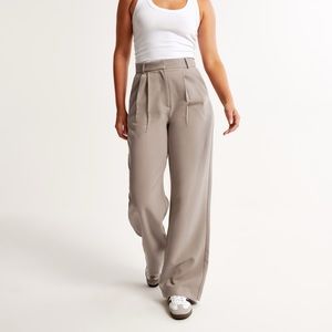 Curve Love A&F Sloane Tailored Pant Light Brown 28